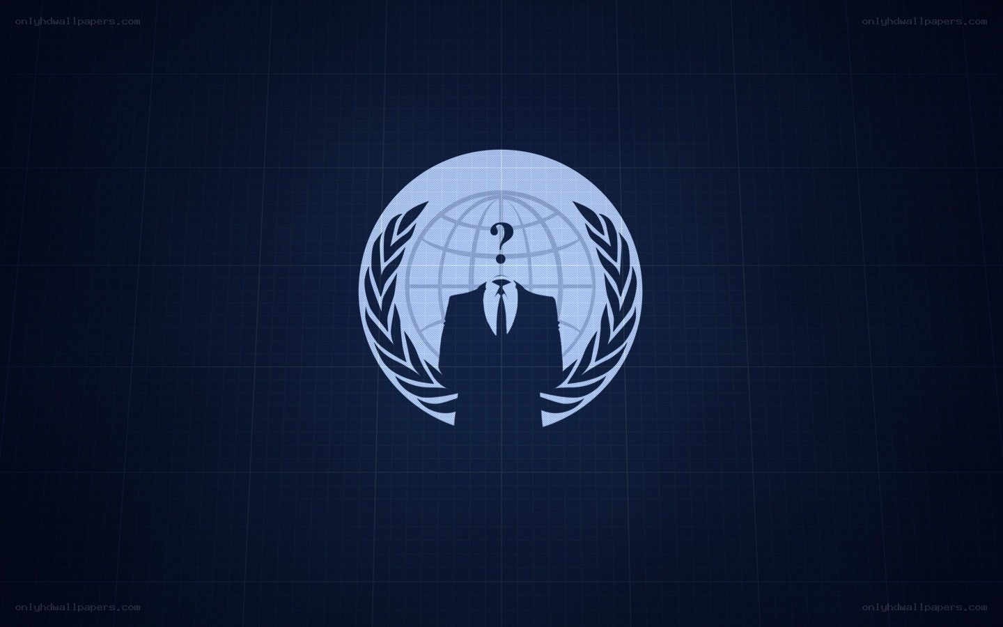 Anonymous logo on grid background