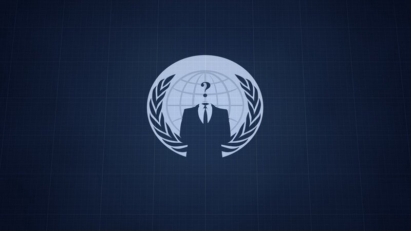 Anonymous logo on grid background