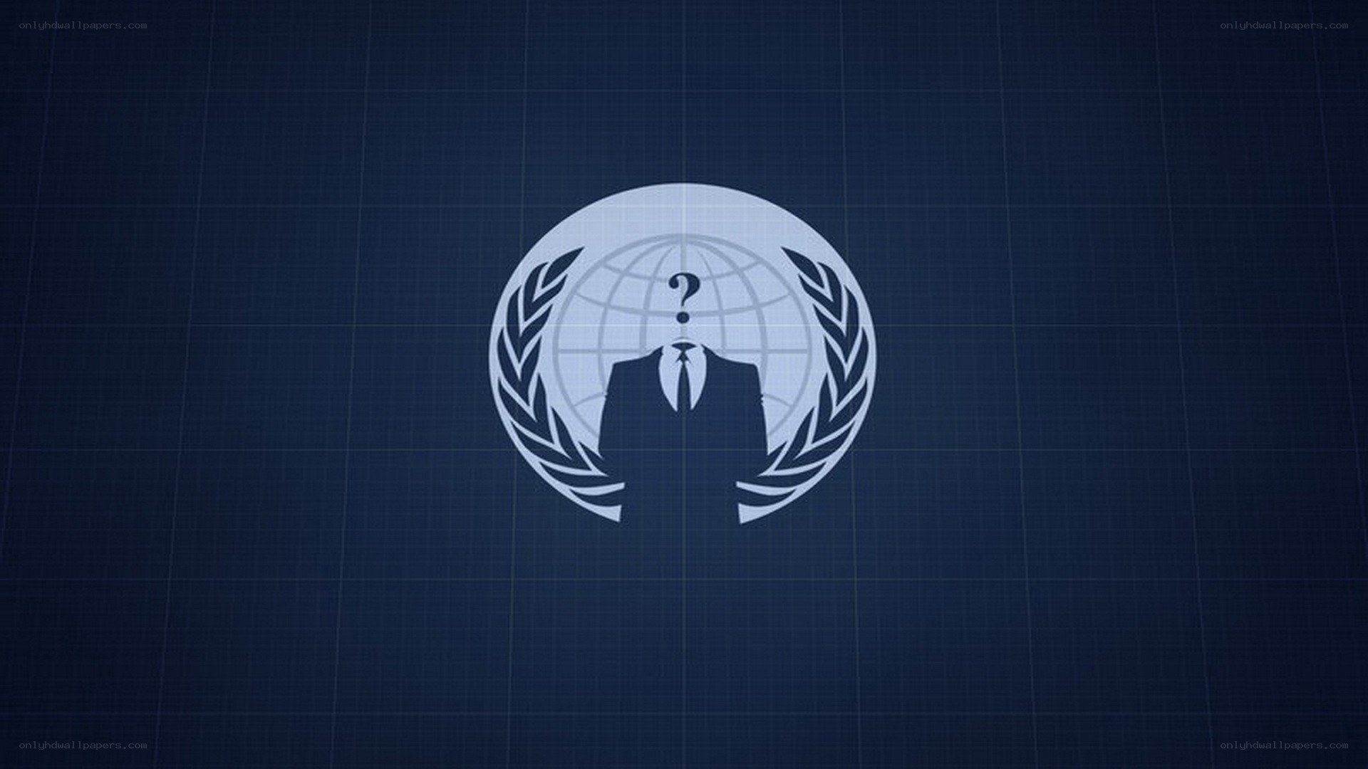 Anonymous logo on grid background