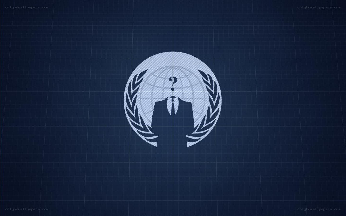 Anonymous logo on grid background