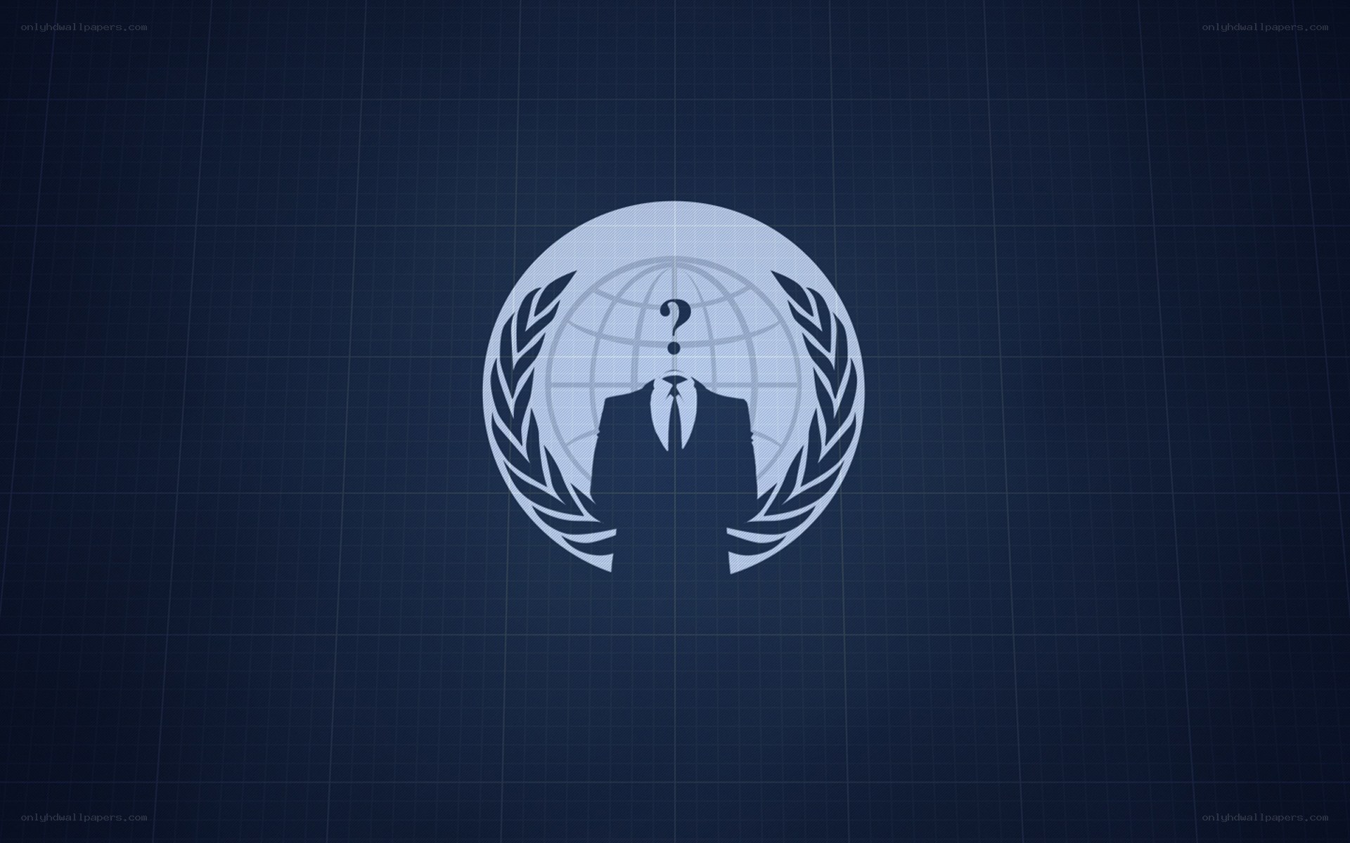 Anonymous logo on grid background