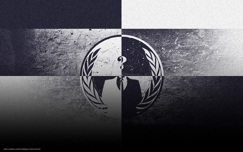 Anonymous logo on grunge background
