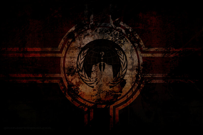 Anonymous logo on grungy background