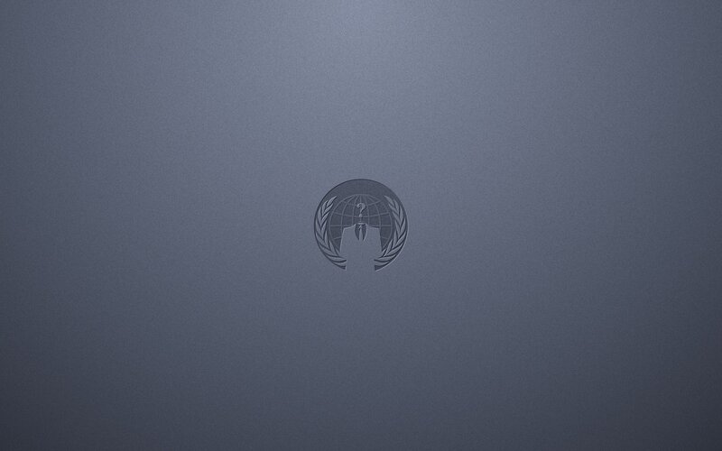 Anonymous logo on laptop