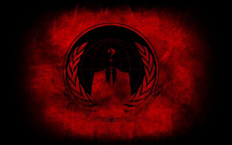 Anonymous logo on red background