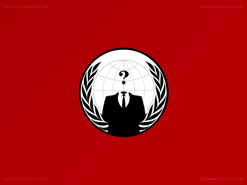 Anonymous logo on red background