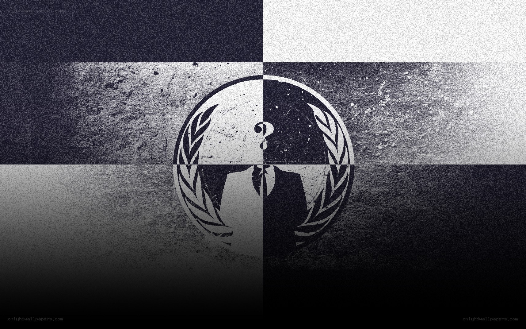 Anonymous logo on textured background