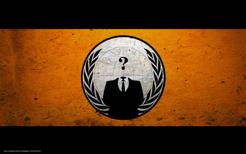 Anonymous logo on textured background