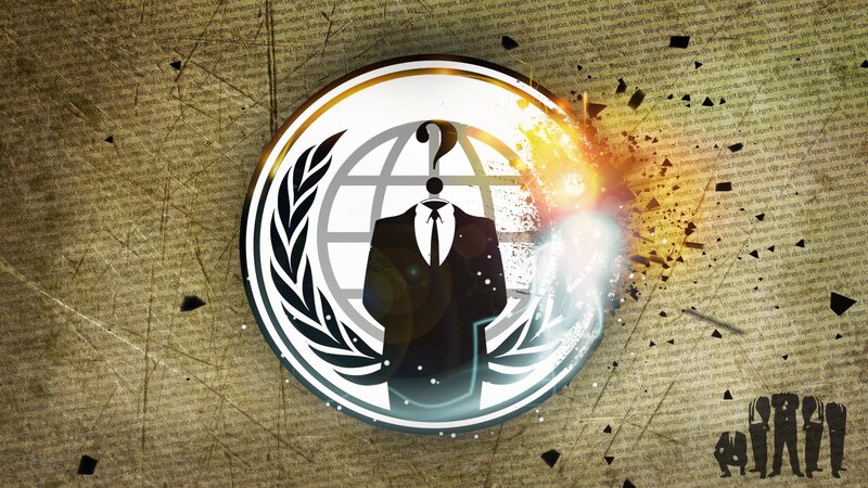 Anonymous logo with explosion effect
