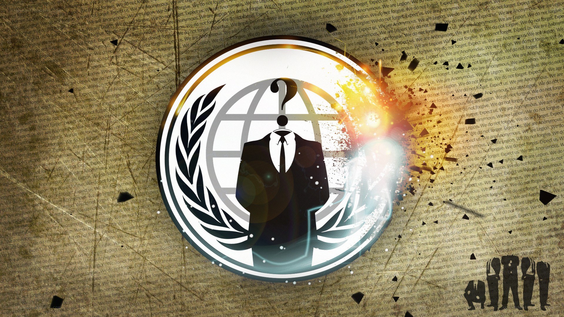 Anonymous logo with explosion effect