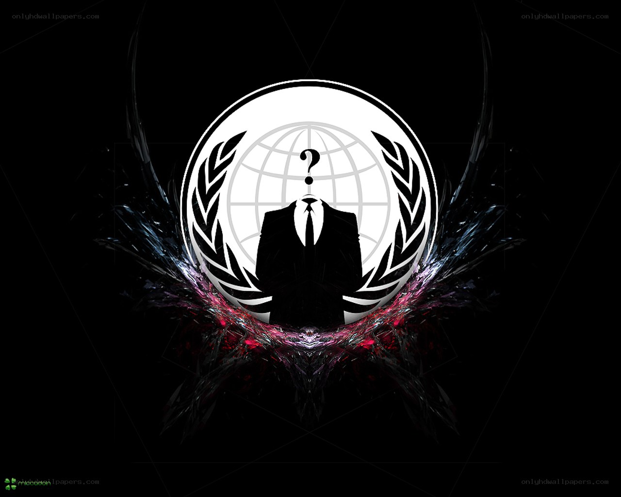 Anonymous logo with fractal design