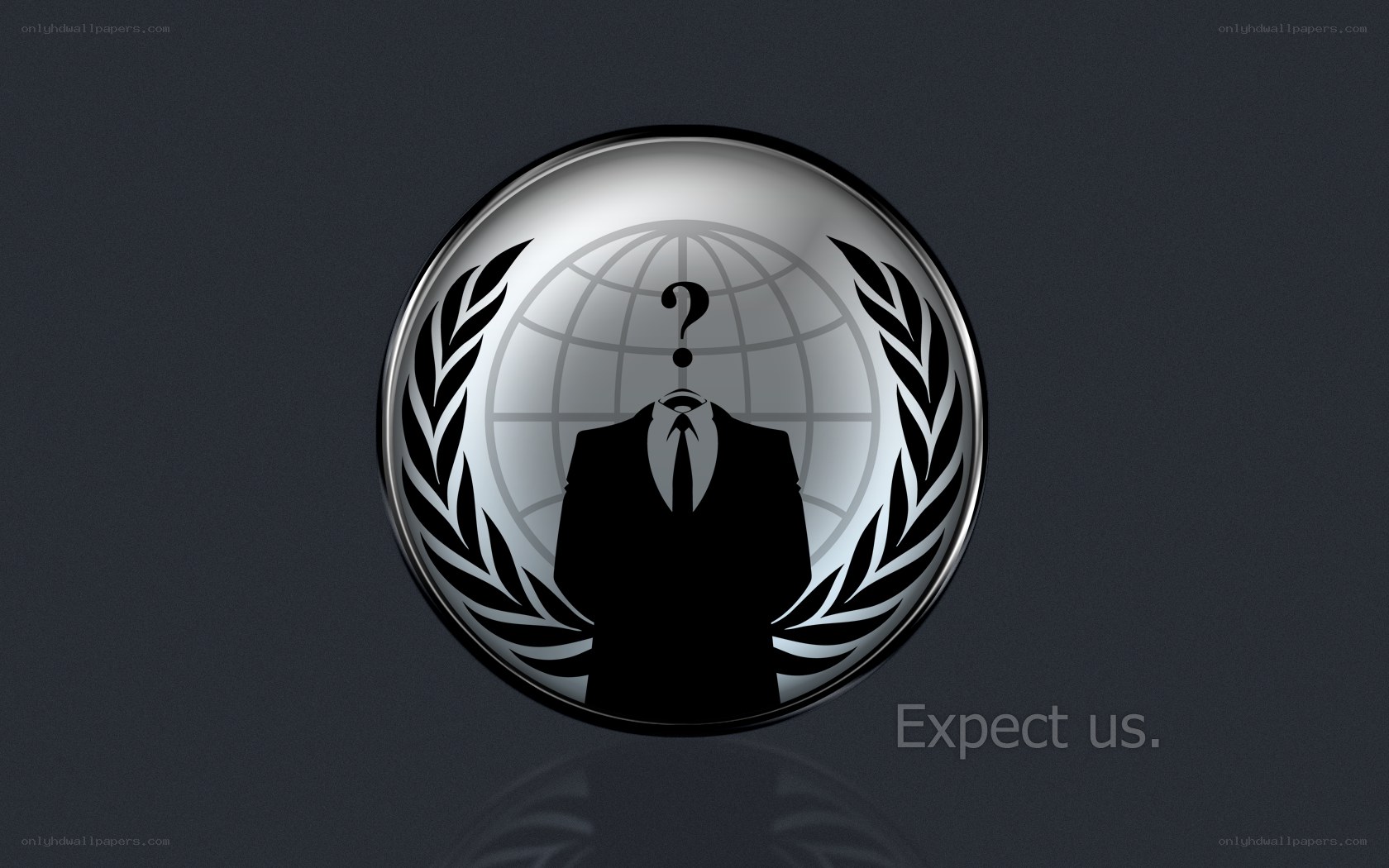 Anonymous logo with globe