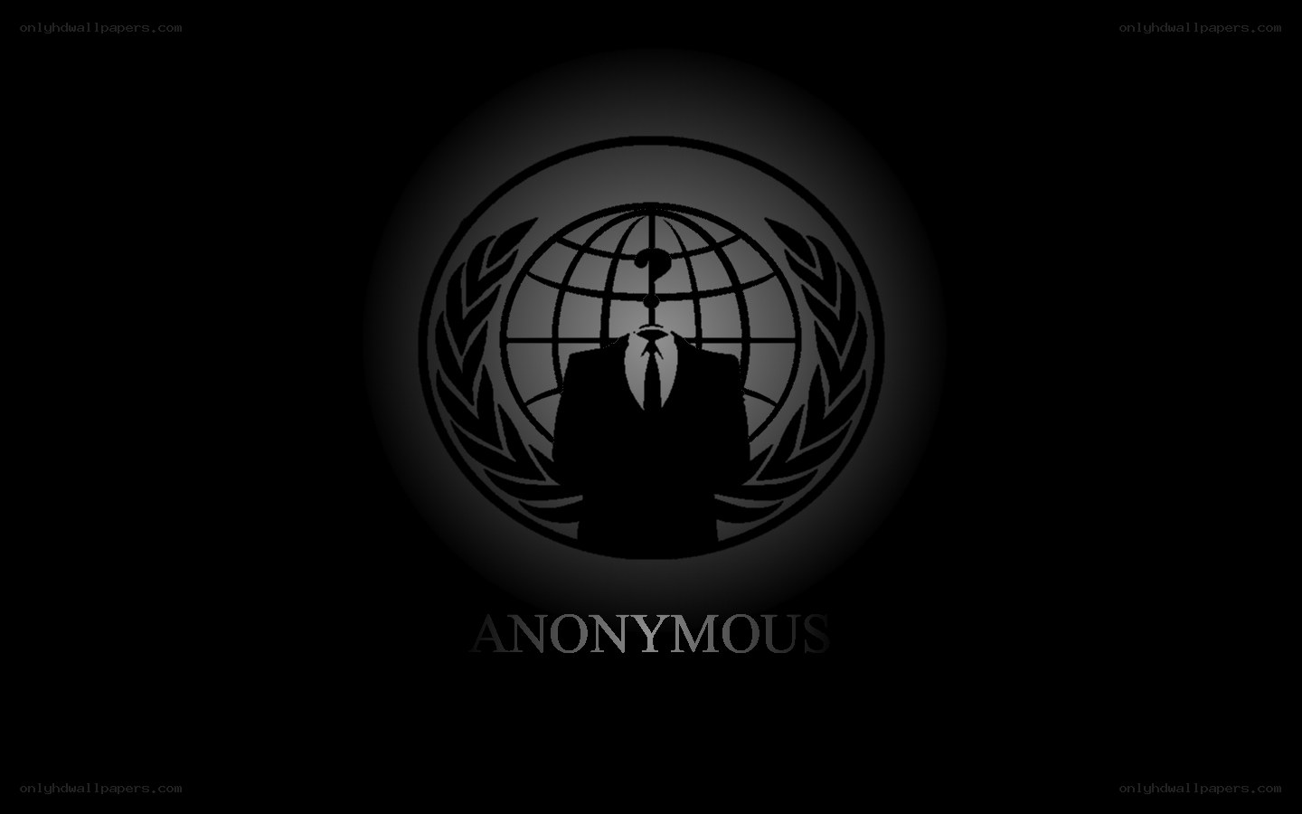 Anonymous logo with globe