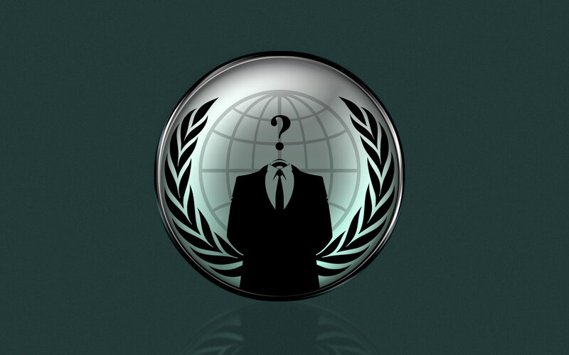 Anonymous logo with globe