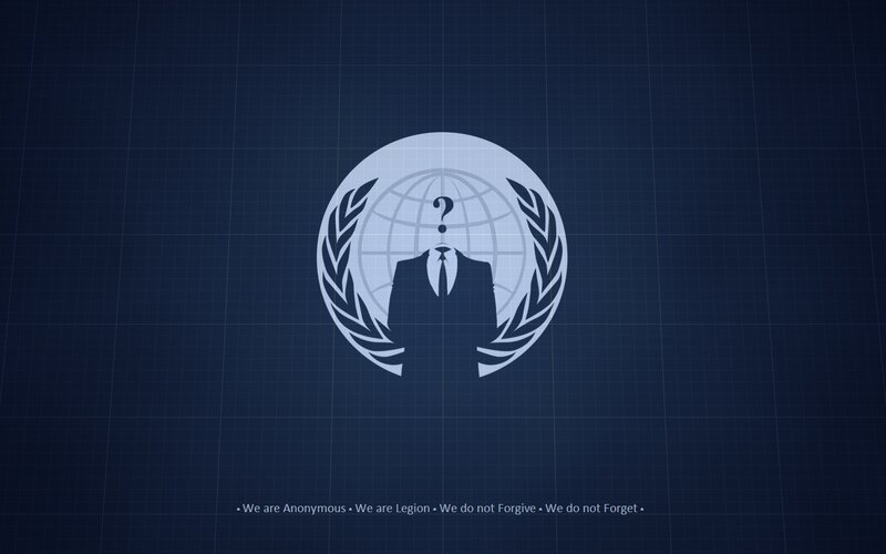 Anonymous Logo with Globe — Blue