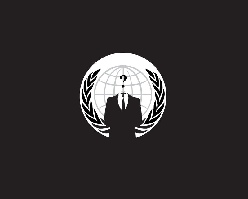 Anonymous logo with globe