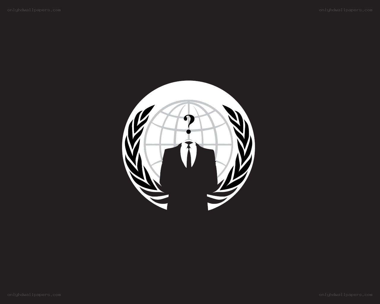 Anonymous logo with globe