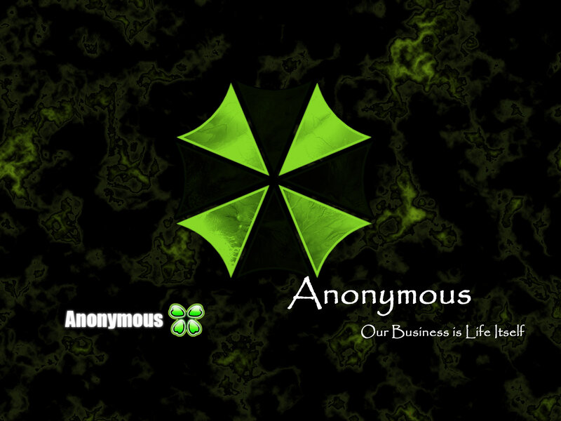 Anonymous logo with green emblem