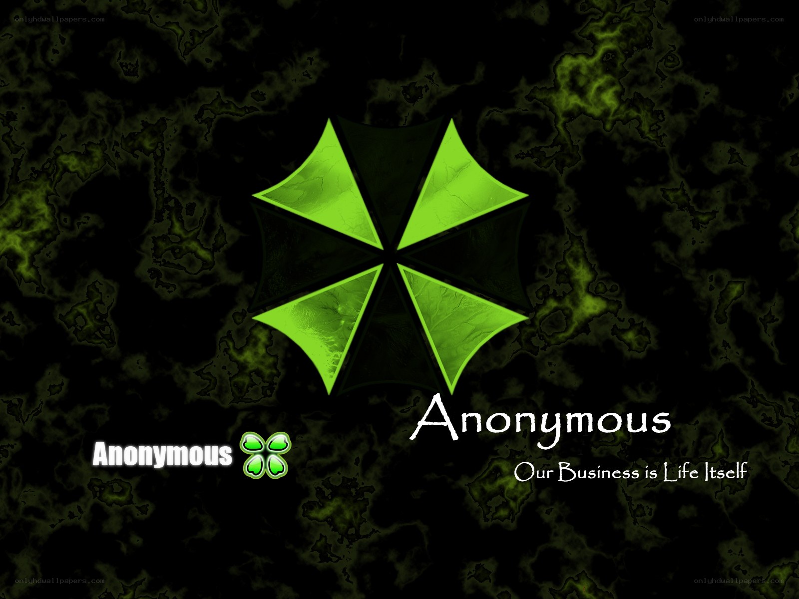 Anonymous logo with green emblem
