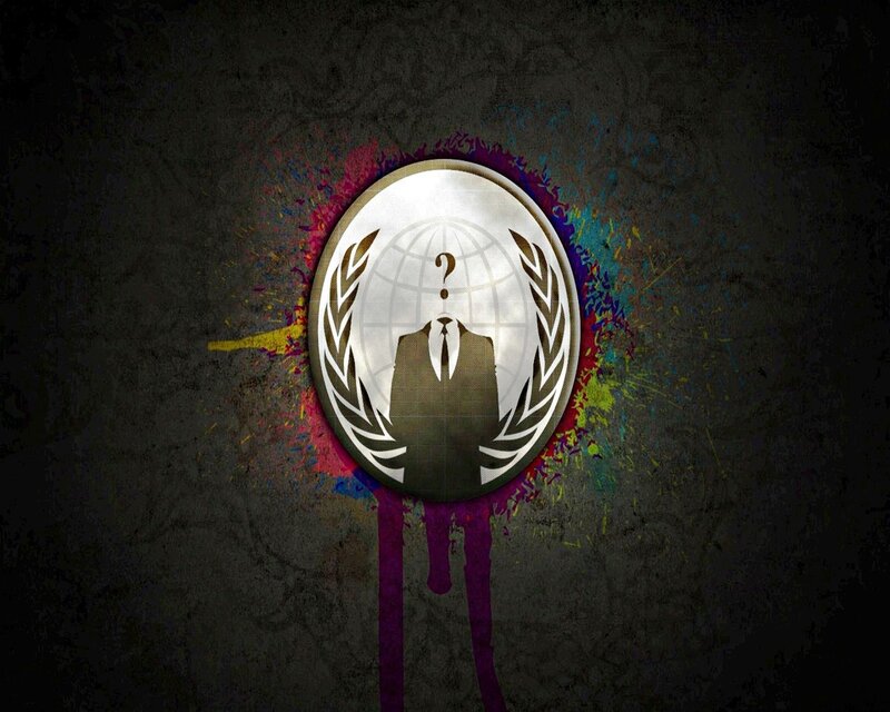 Anonymous logo with paint splatter