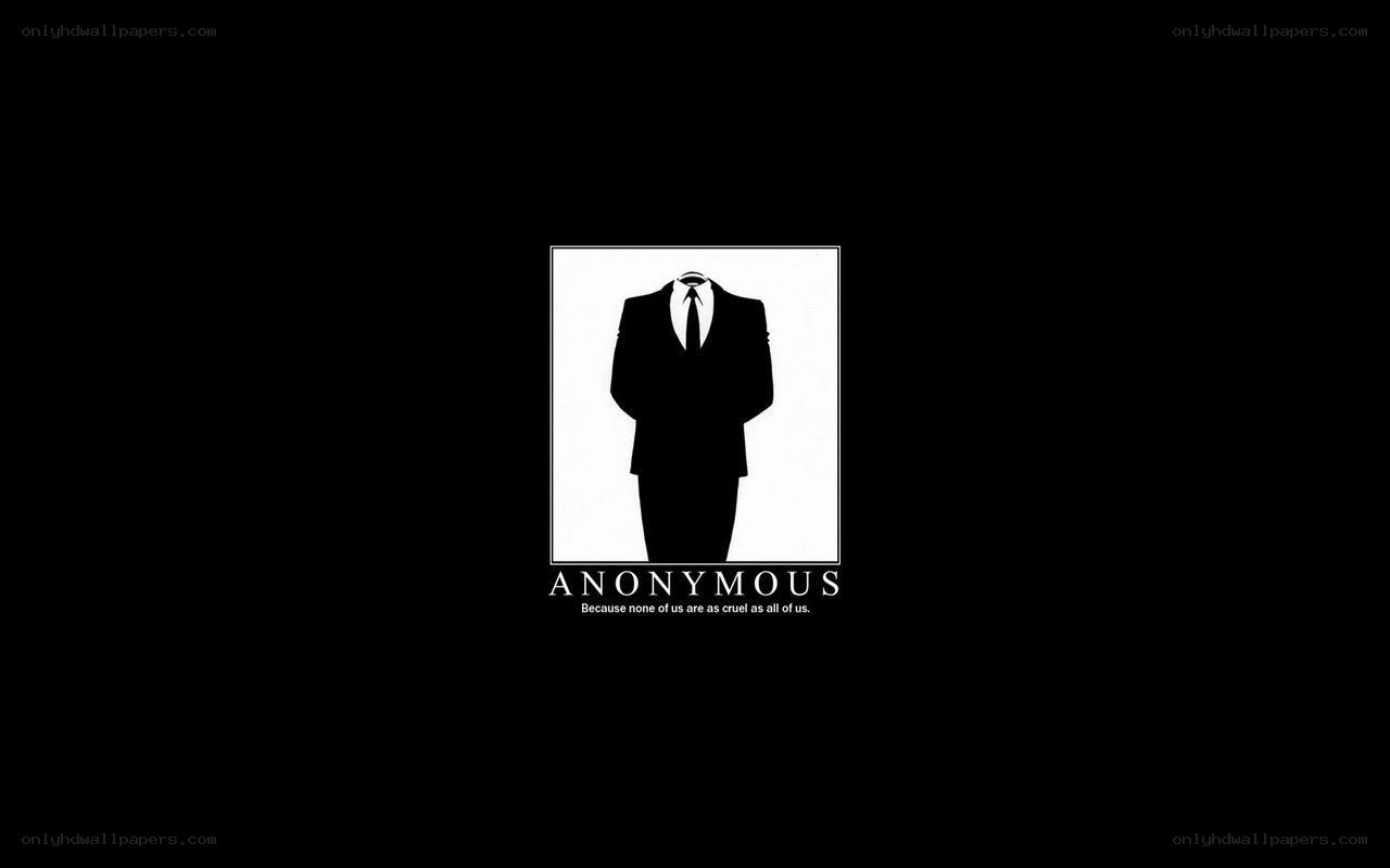 Anonymous logo with quote