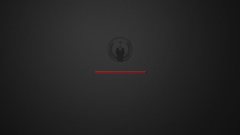 Anonymous logo with red line