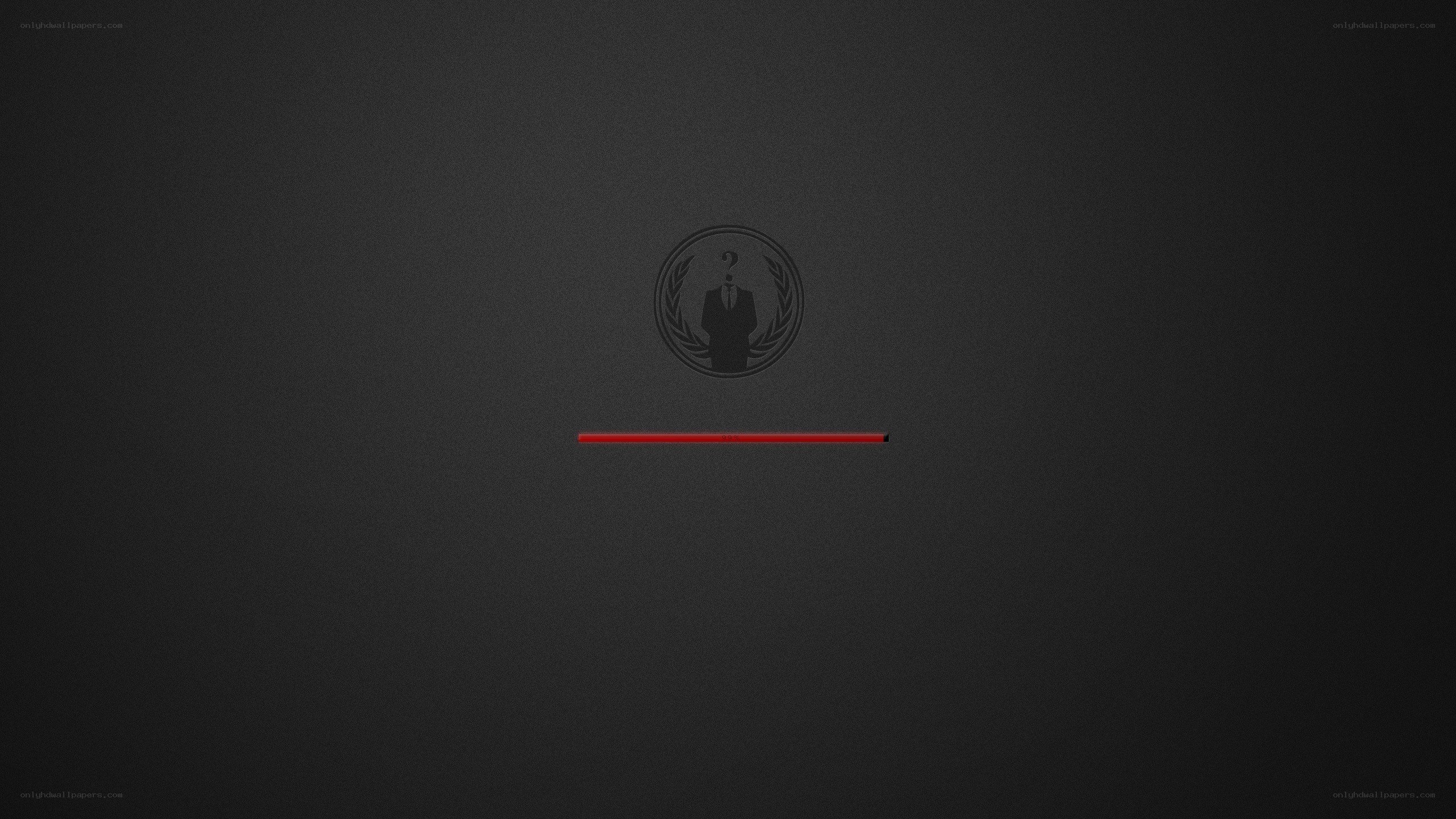 Anonymous logo with red line