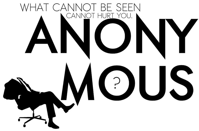 Anonymous logo with silhouette
