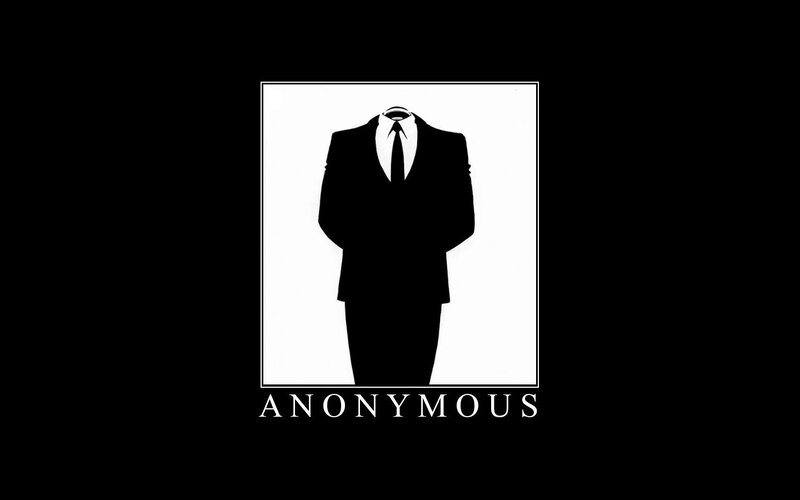 Anonymous logo with silhouette