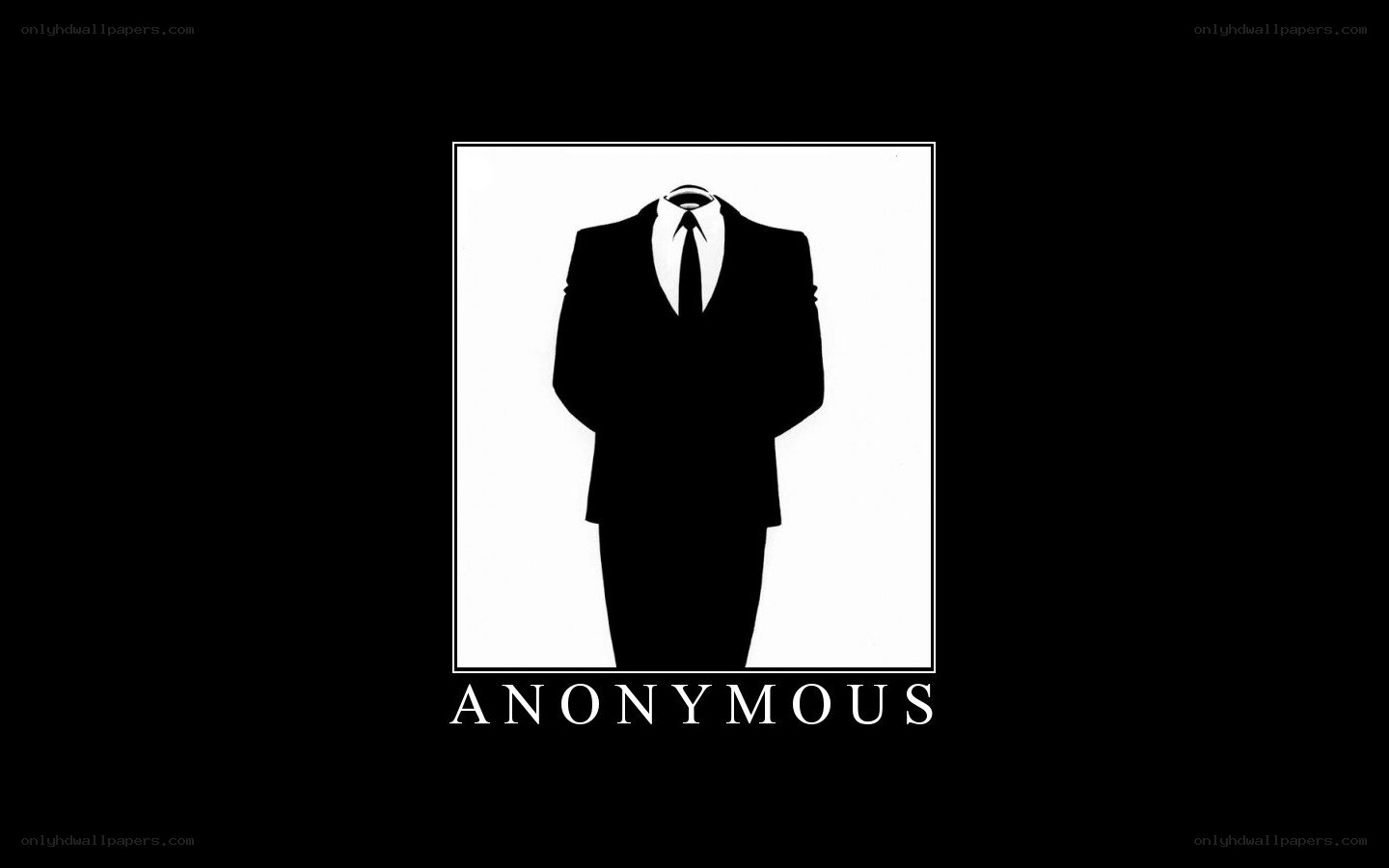Anonymous logo with silhouette