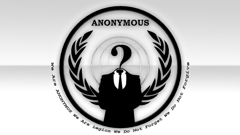 Anonymous logo with slogan