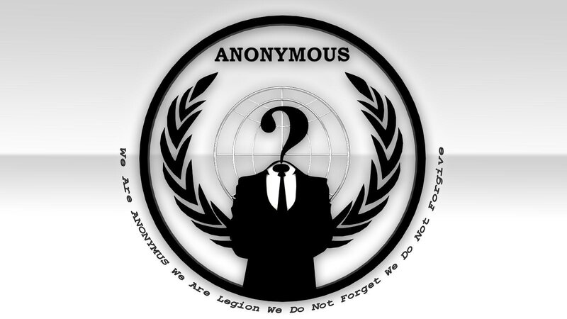 Anonymous logo with slogan