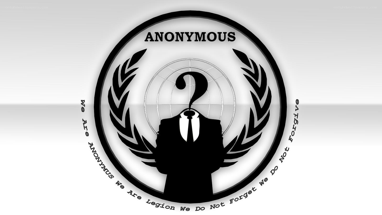 Anonymous logo with slogan