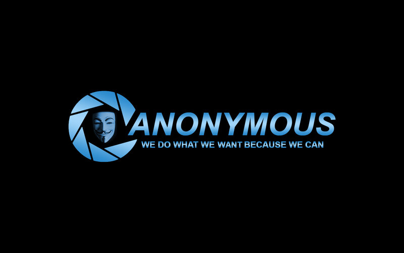 Anonymous logo with slogan