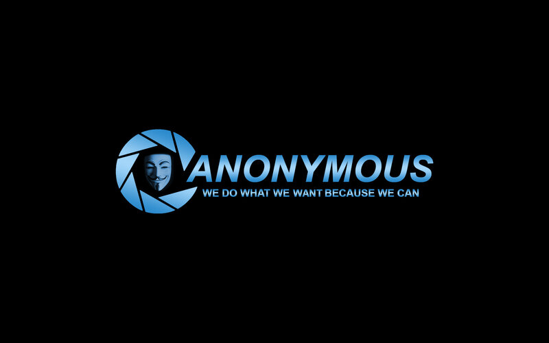 Anonymous logo with slogan