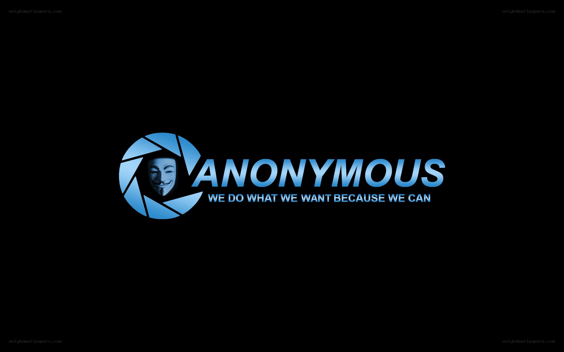 Anonymous logo with slogan