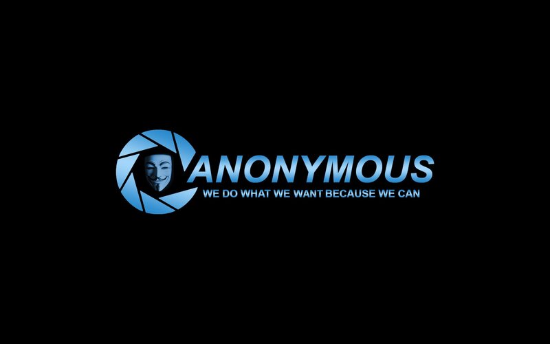 Anonymous logo with slogan