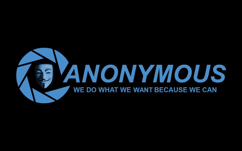 Anonymous logo with slogan