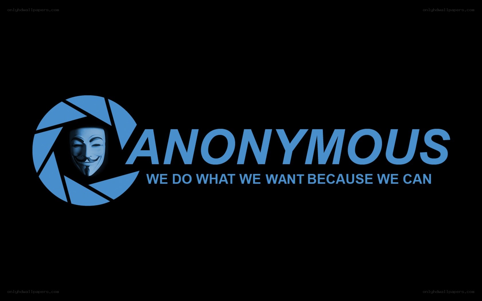 Anonymous logo with slogan