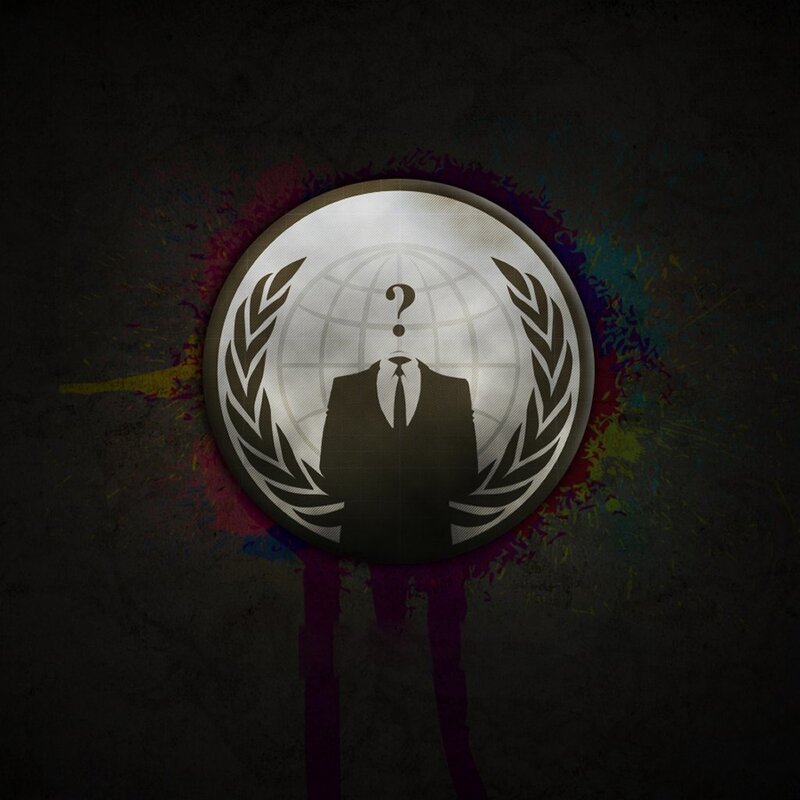 Anonymous logo with splatter