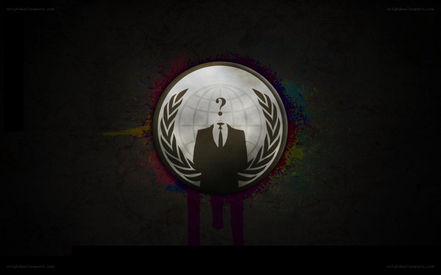 Anonymous logo with splatter effect
