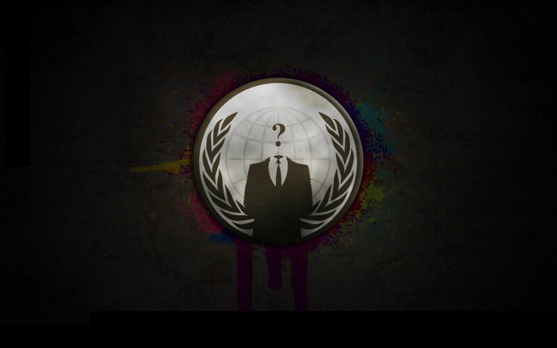Anonymous logo with splatter