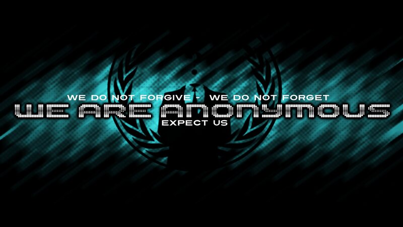 Anonymous Logo with Text — Black, Dramatic, Digital Art