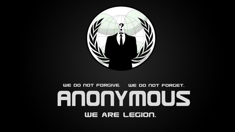 Anonymous Logo with Text — Black