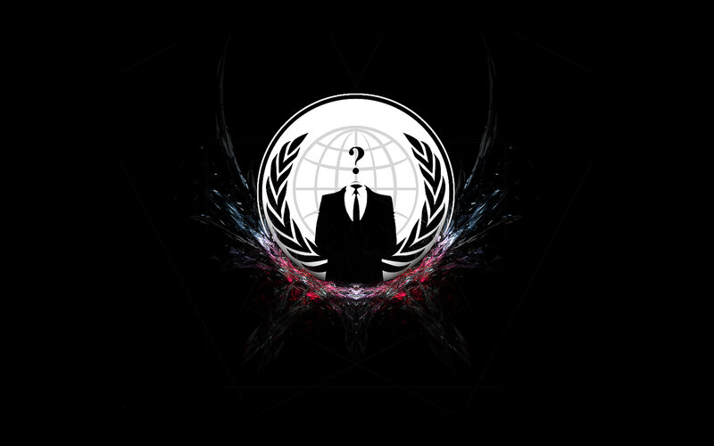 Anonymous logo with wings