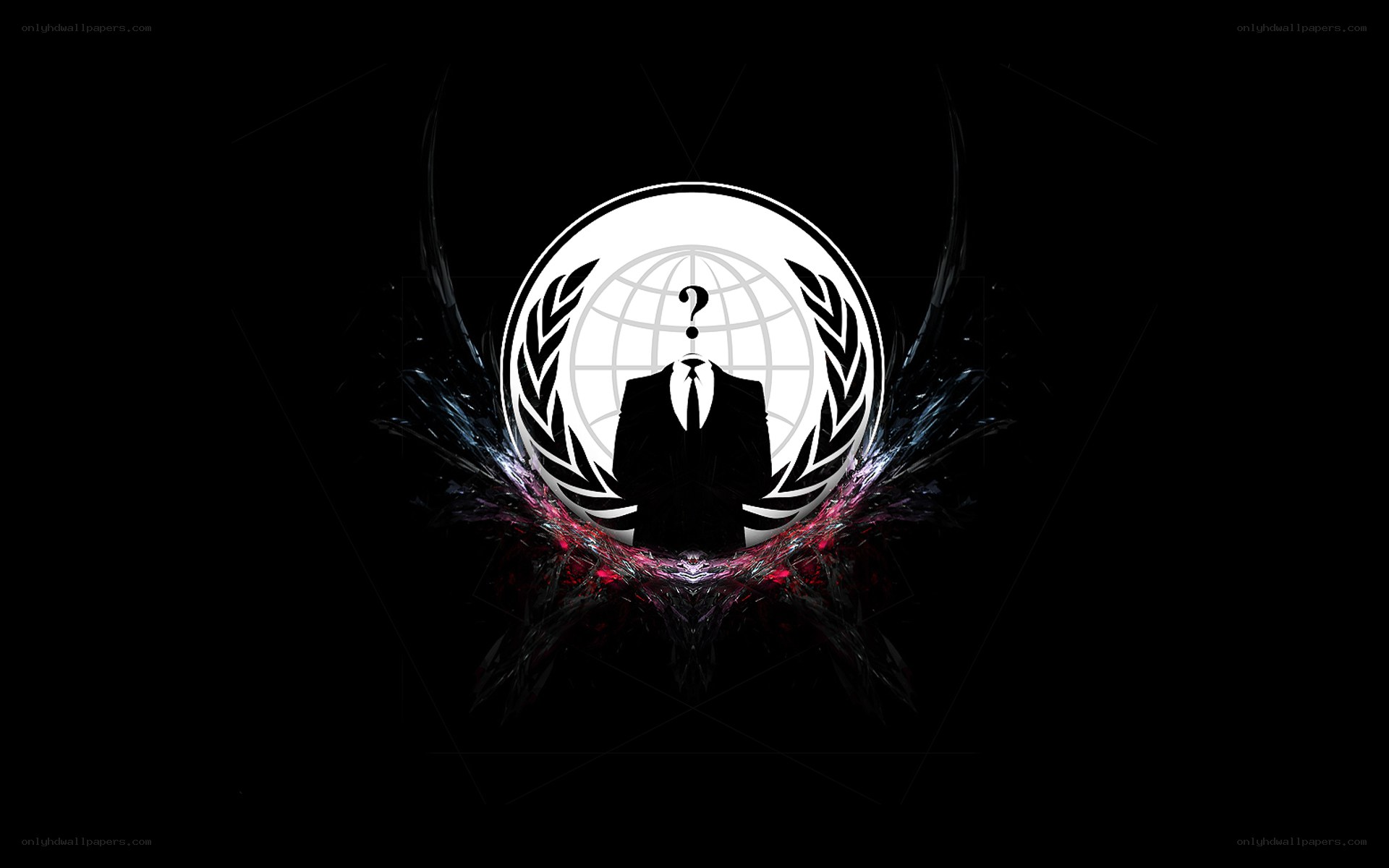 Anonymous logo with wings