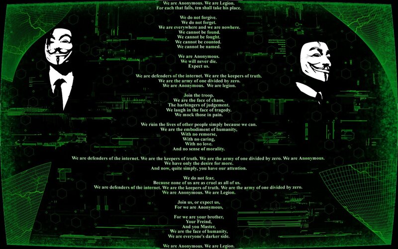 Anonymous manifesto text
