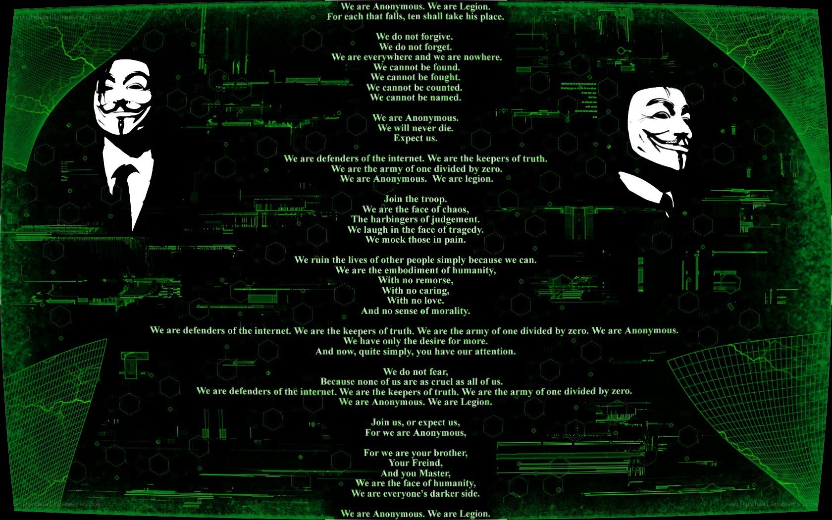 Anonymous manifesto text