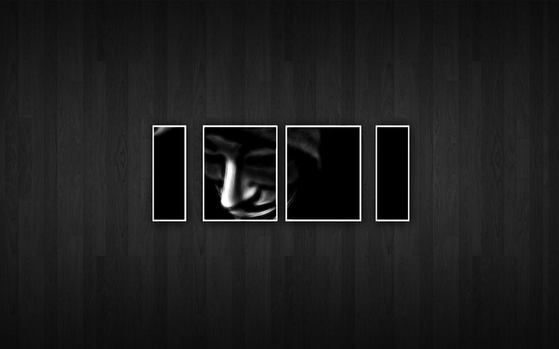 Anonymous mask art collage