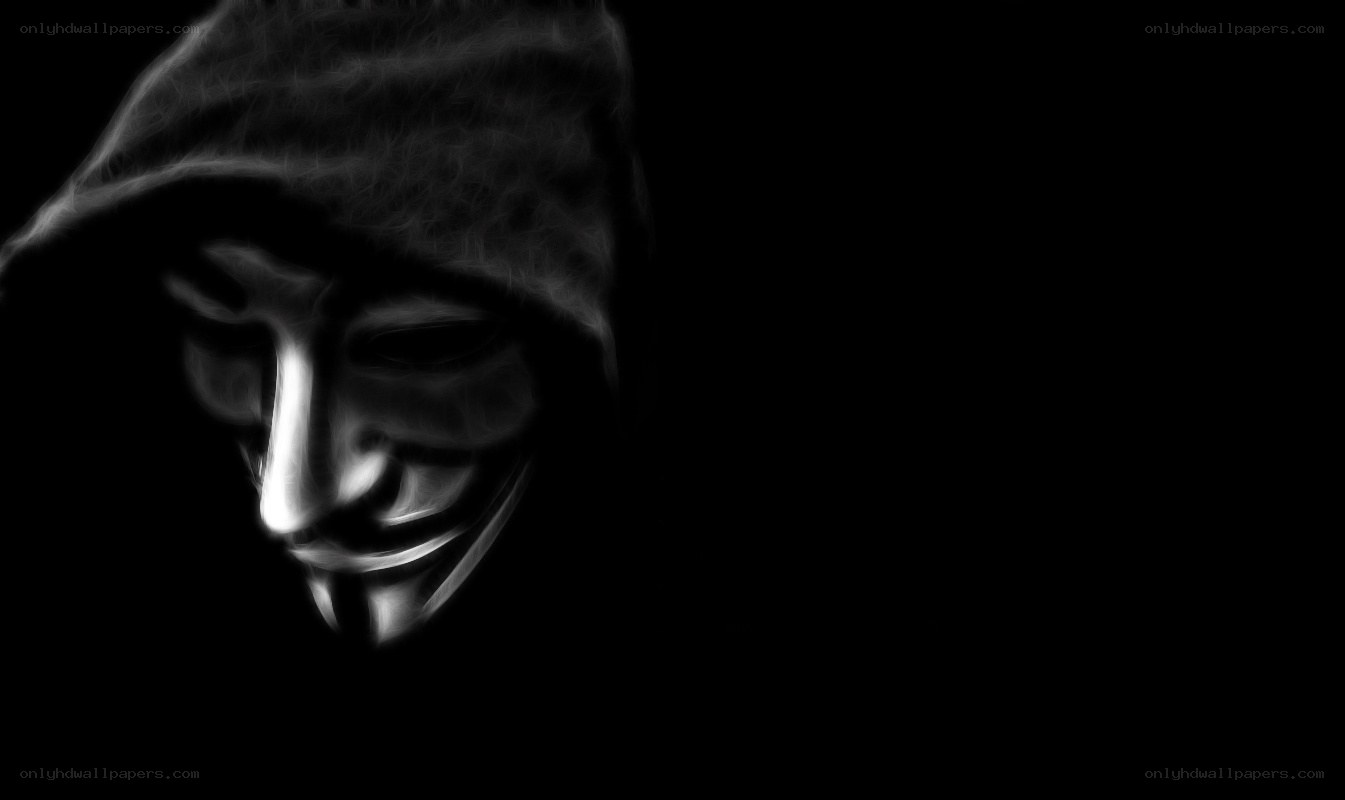 anonymous mask in darkness